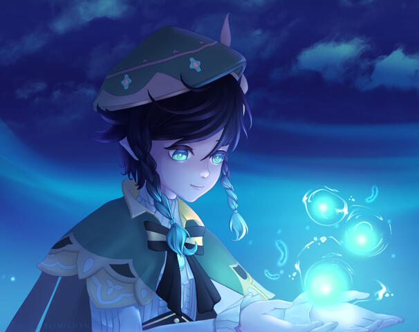 Animated Venti Illustration (Live2D)